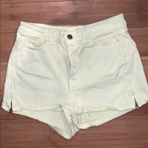 Yellow High Waist Short